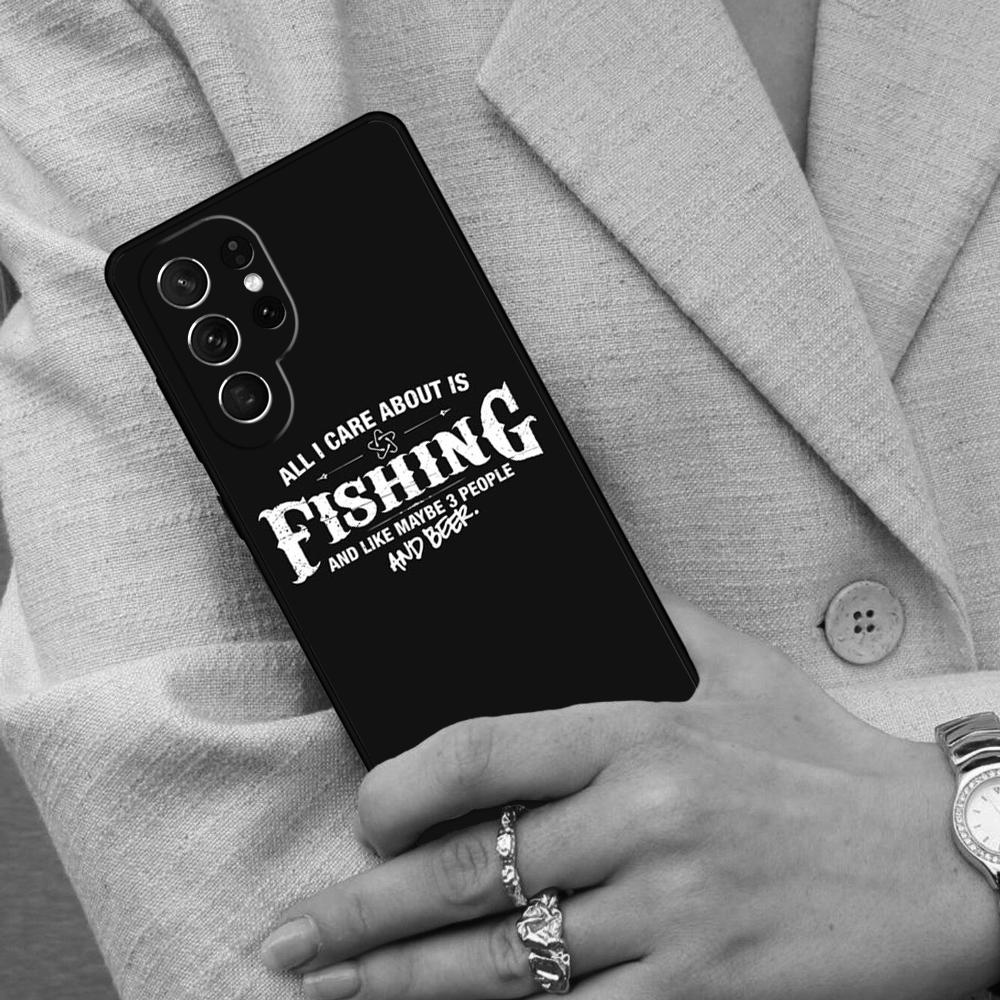 Angling Go Fishing Quotes Cell Phone Case for Samsung Galaxy S26 Ultra S25 S24 S23 S22 S21 S20 Note10 Cover