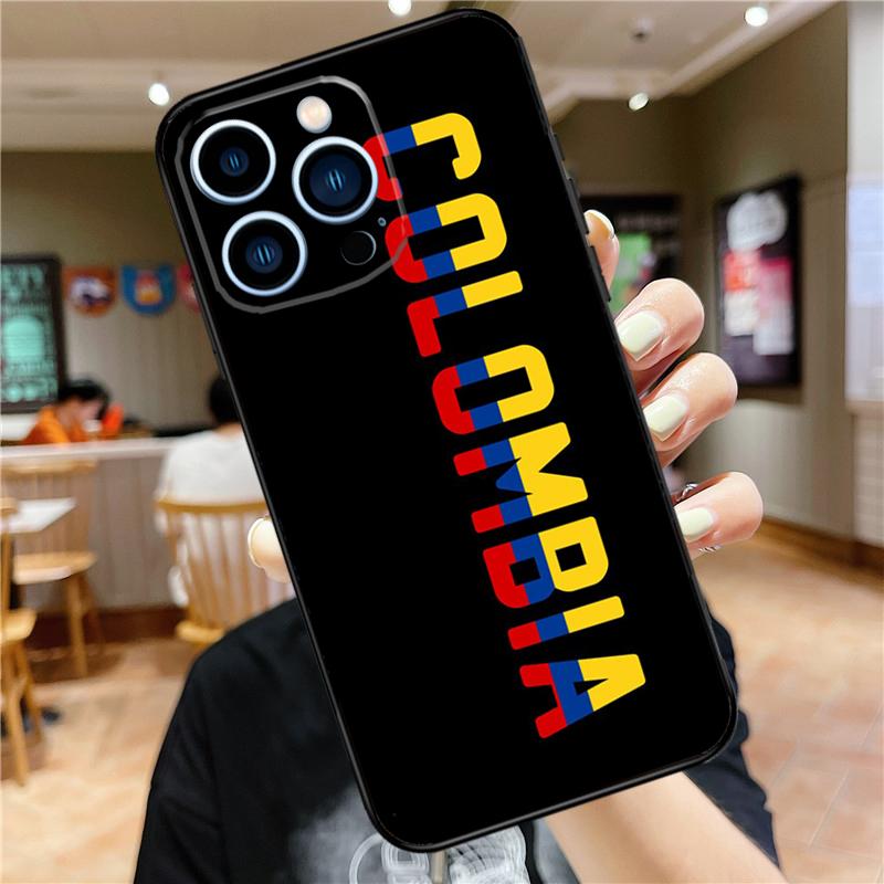 Colombia Flag Phone Case For iPhone 11 12 13 14 16 15 Pro Max Mini XS X XR 7 8 Plus Soft Cover Shell