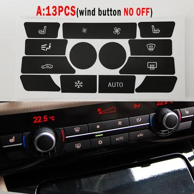 Auto Mittelkonsole Armaturenbrett Klimaanlage Knopf Reparatur Aufkleber für BMW 5 6 7 Serie X5 X6 F10 F18 F06 F12 F01 F02 F15 F16 520 523