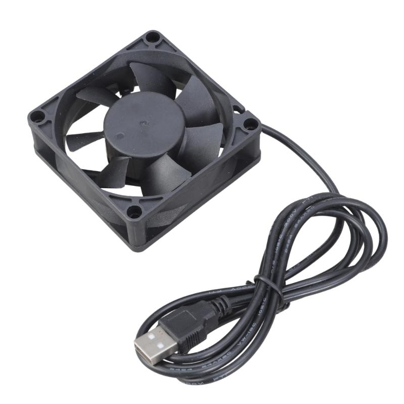 Silents 7cm 7025 USB Power Cooling Fan 5V 0.3A 28CFM for PC Gaming Consoles and 3D Printers