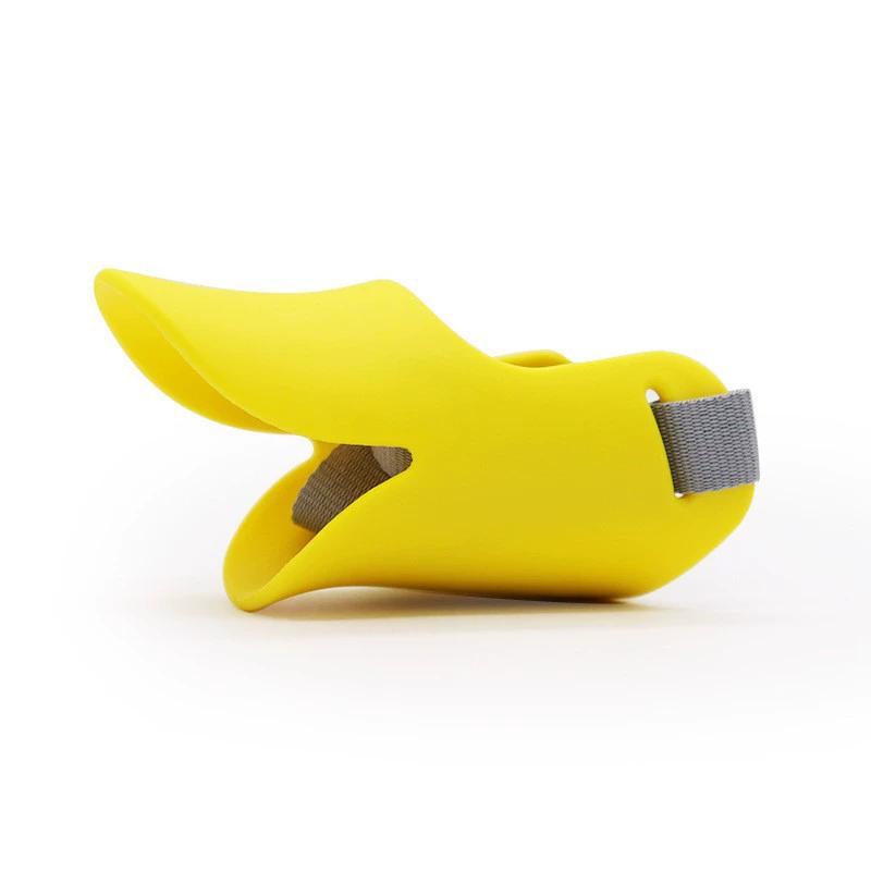 

Silicone Soft & Safe Dog Muzzle - Anti-Biting, Anti-Barking, for Small to Medium Dogs,Anti-Bark Device,Duck-Bill Design L жовтий