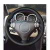Black PU Faux Leather Car Steering Wheel Cover for Mercedes Benz SLK-Class W170 W171 SLK 200 280 350 2004-2008 C230 Kompressor