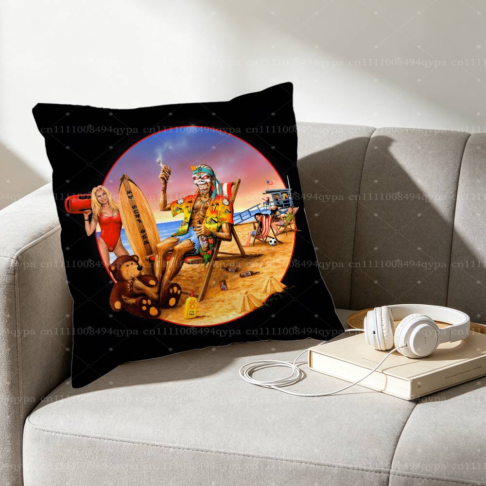 IIron Maiden Senjutsu Square Cushion Pillow Case Sofa BedroomLiving Room Backrest Multiple Sizes Washable Covers