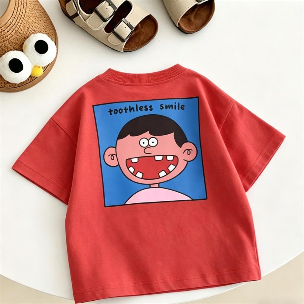 Round Neck Tops Clothing New Child's Summer Clothes Thin Lovely Short Sleeve For Toddler Fashion Simple TShirt