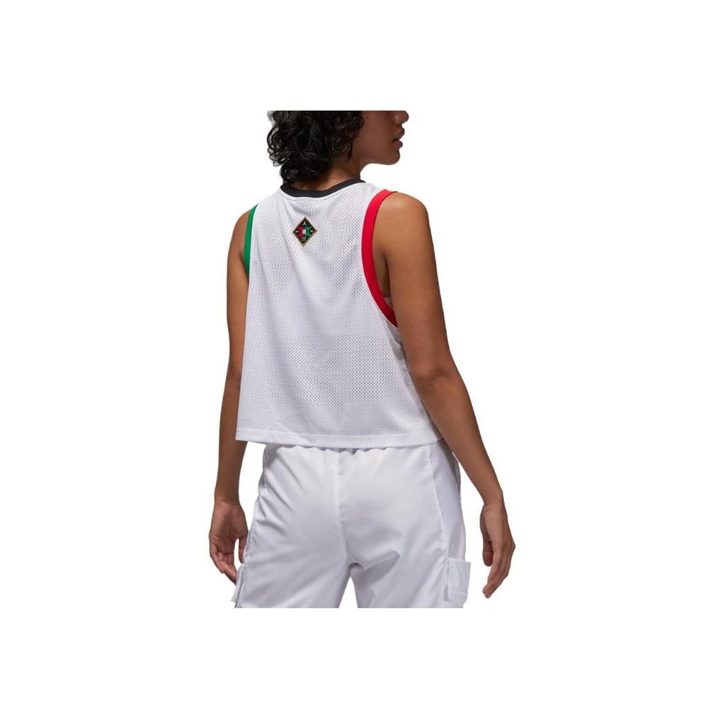 Jordan Quai 54 Letter Print Breathable Color Block Tank Top Women tops White FN4220-100