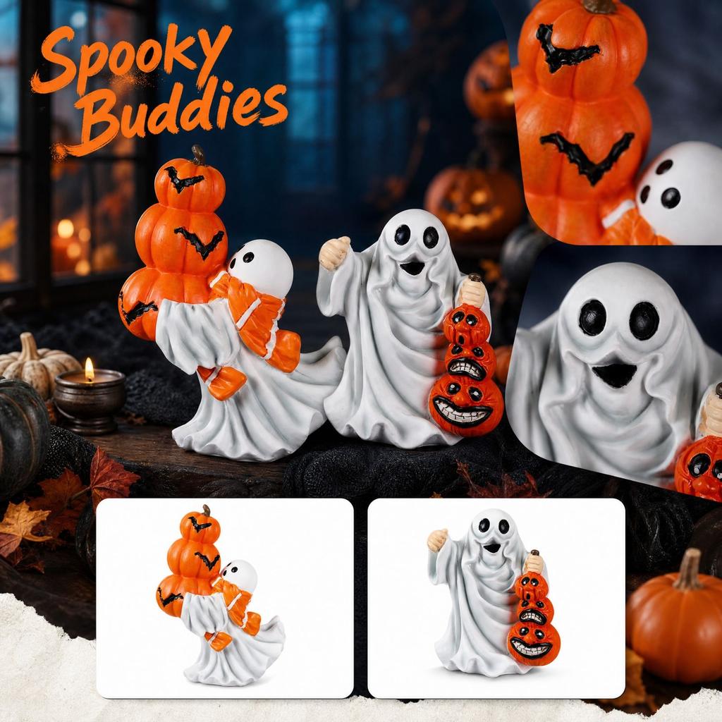 Halloween Resin Figurine for Home Decor and Tabletop Display