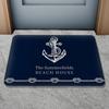 Classic Nautical Welcome Aboard Anchor Compass Ship Wheel Anti Slip Decorative Door Mat Bath Rug Indoor Outdoor Floor Mat