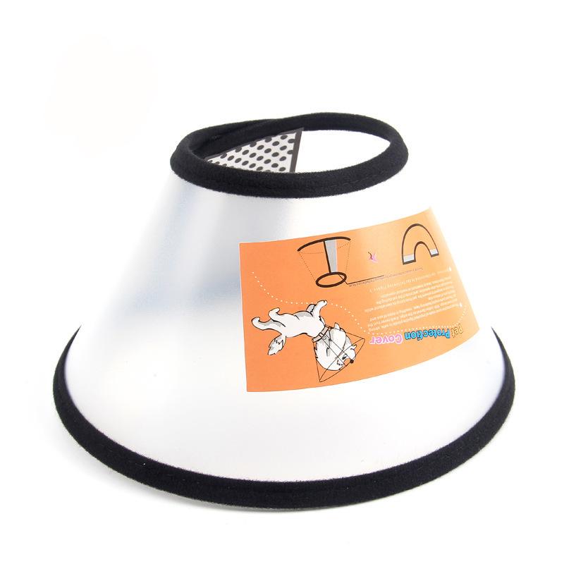 

Pet Protective Elizabethan Collar Anti-Lick Headgear for Cats and Dogs Size 7: Neck 16-18cm (Transparent)