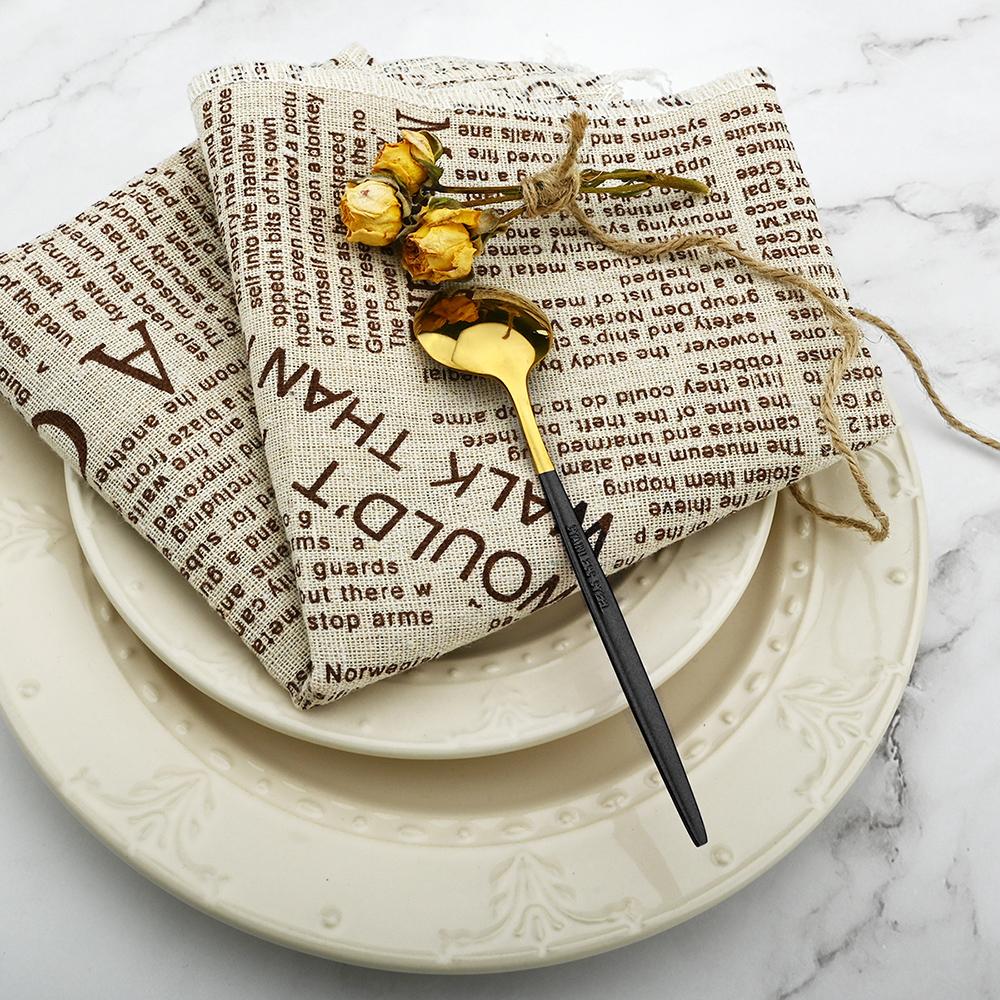 6 ks Bílé zlato Sada zrcadlových příborů Nůž Vidlička Kávová lžička Sada příborů Sada nádobí z nerezové oceli Sada kuchyňského nádobí Sada příborů