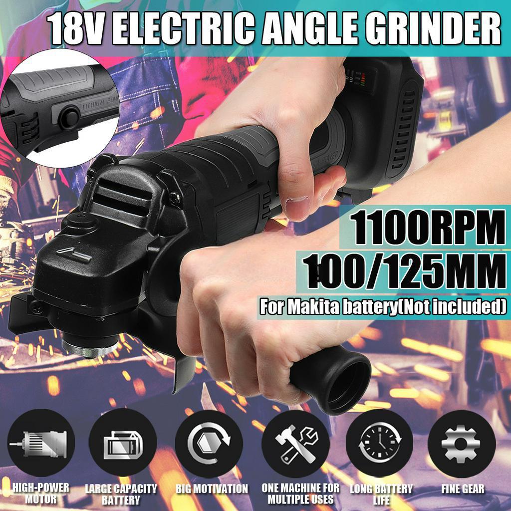 

100/125 мм Бесщеточная аккумуляторная угловая шлифмашина с регулируемой скоростью 18 В Электрическая шлифовальная машина для аккумулятора 18 В (Без аккумулятора) 800W 125mm синий