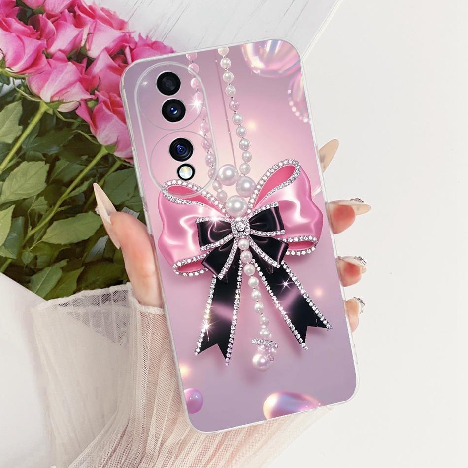 For Honor 70 70Pro Pro+ Cute Flower Butterfly Cat Painted Case For Honor70 70 Pro Plus 5G Soft Silicone TPU Phone Cases