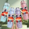 1PC Cute Crab Zipper Surprise Cartoon Print 750ml Color Plastic Sports Water Bottle Leakproof Flip Straw Lid Suitable for Sports Office Home Use