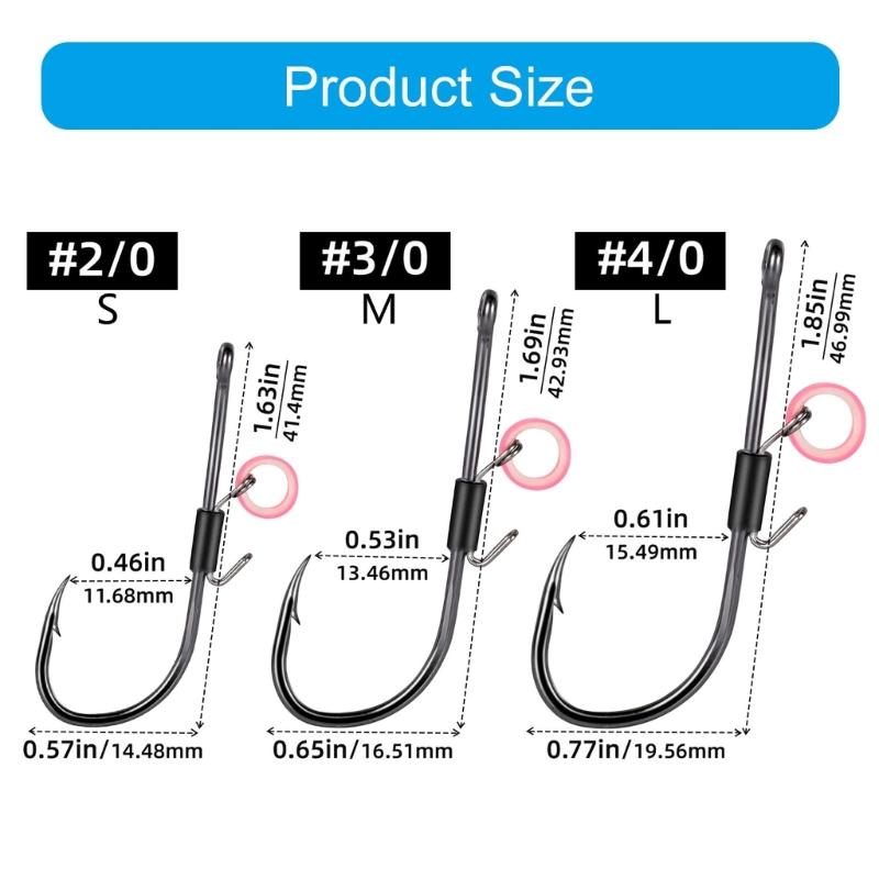 10Pcs Baitholder Fishing Hook Live Shrimp Live Catfishes Fishing Shrimp Holder Hook Carbon Steel Long Shank Barbed Hook