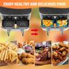 1pc Air Fryer Silicone Tray Rectangle Oven Baking Basket Washable & Reusable Liner Insert Dish Fried Chicken for Airfryers Accessories