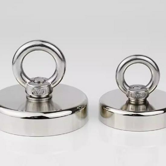 Neodymium Iron Boron Round Pot Magnet with Suction Cup and Countersunk Hole