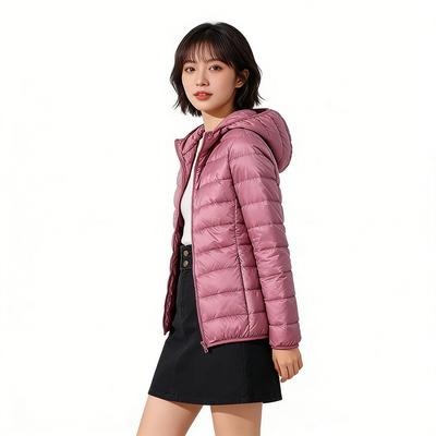 Damen Kurze, Leichte, Dicke Daunenjacke, Koreanischer Stil, Beliebter Weißer Entendaunen Warmer Mantel