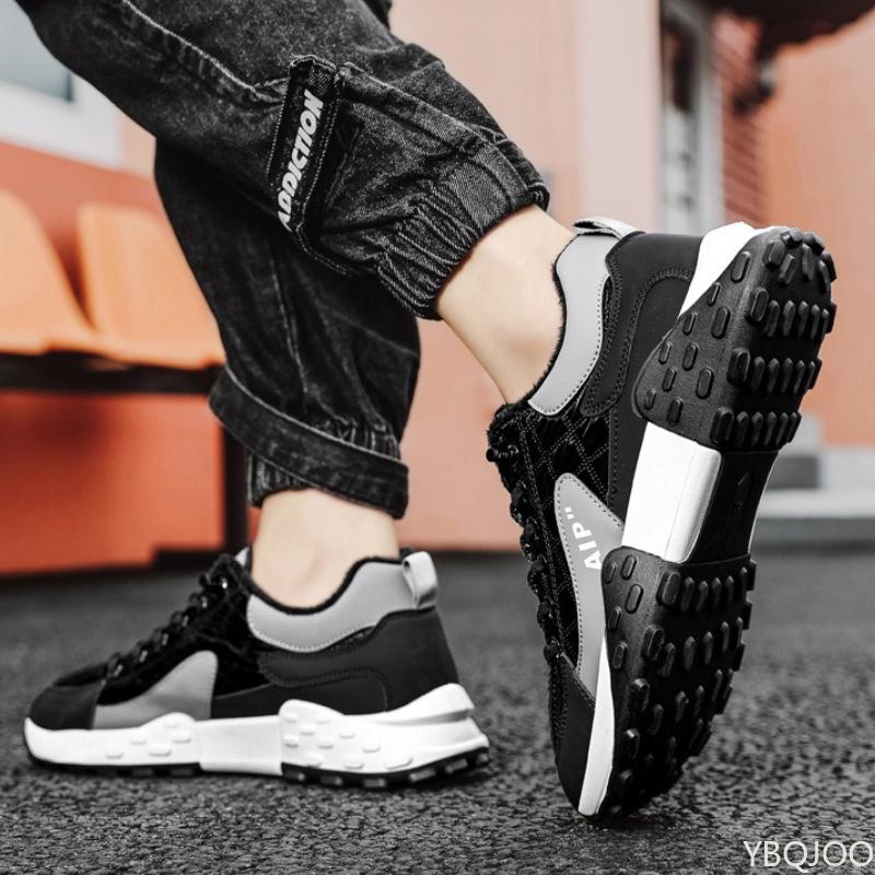 Men's shoes winter with cotton insulation new versatile thick soled sports board shoes men's casual comfortable trendy shoes