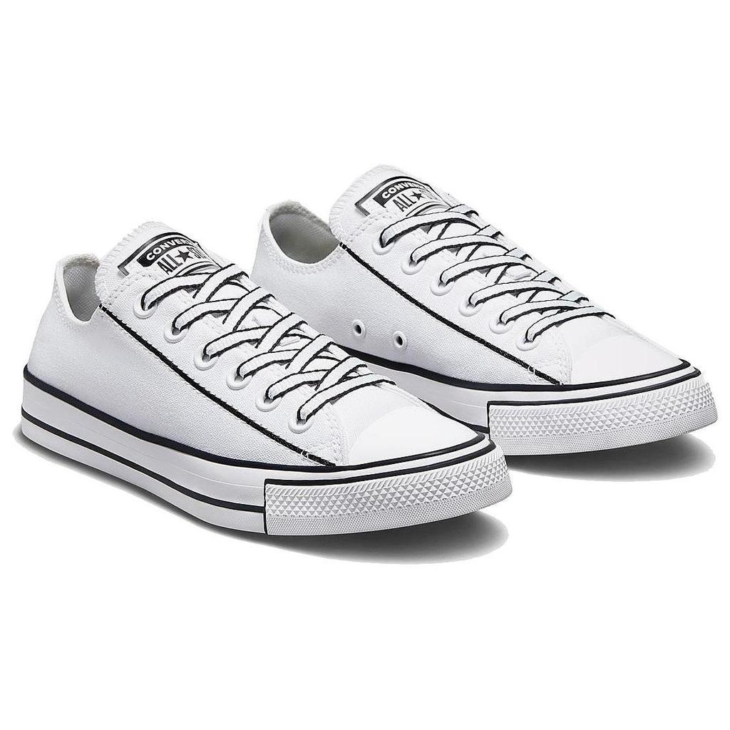 Converse Tênis de Lona de Cano Baixo All Star 70 Versátil Tênis Feminino Branco Preto A03528