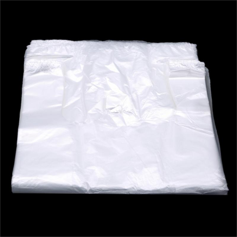 15-26cm/20-30cm/24-37cm/28-48cm100 Pcs/pack Transparent Bags Shopping Bag Supermarket Plastic Bags With Handle Food Packaging