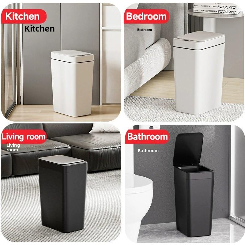 Cubo de basura inteligente automático con sensor para cocina baño y hogar gran capacidad