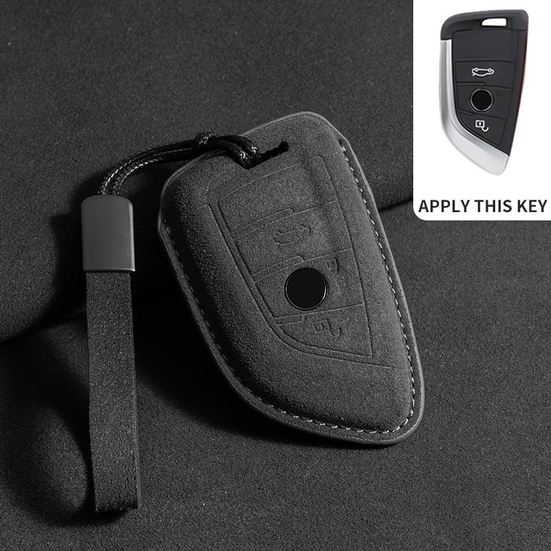 Husă de piele pentru cheia auto pentru BMW X1 X3 X5 X6 X7 F20 F15 F16 F48 G20 G30 G01 G02 G05 G11 G32 Seria 1 3 7 Breloc Accesorii Suedeză