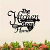 1pc Metal Kitchen Sign Heart of Home Wall Decor Unique Gift for Halloween Christmas New Year