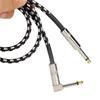 Shielded 6.35mm Straight To Right Angle Audio Cable for Electric Guitar, Bass, and Piano