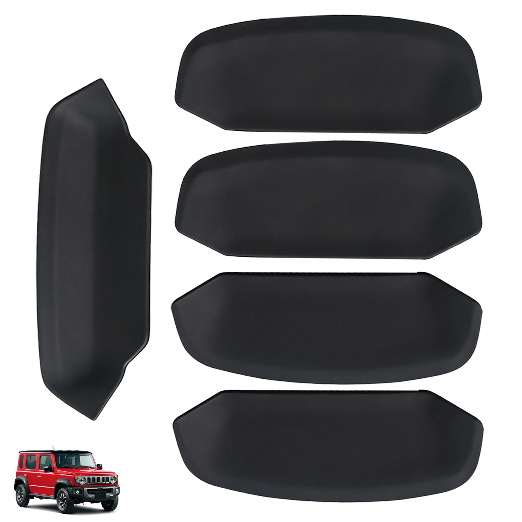 

RXCARGO Door Handle Under Cover for Jimny Nomad JC74W R7.4 - Car Parts Door Handle Under Protector Cover Door Handle Under Rubber 5 Pieces Exterior Do