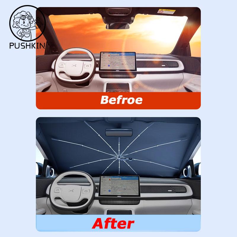 For XPENG G6 Xiaopeng G6 2023 2024 2025 Car Windshield Sunshade Foldable Umbrella Amry Front Heat Insulation Accessories