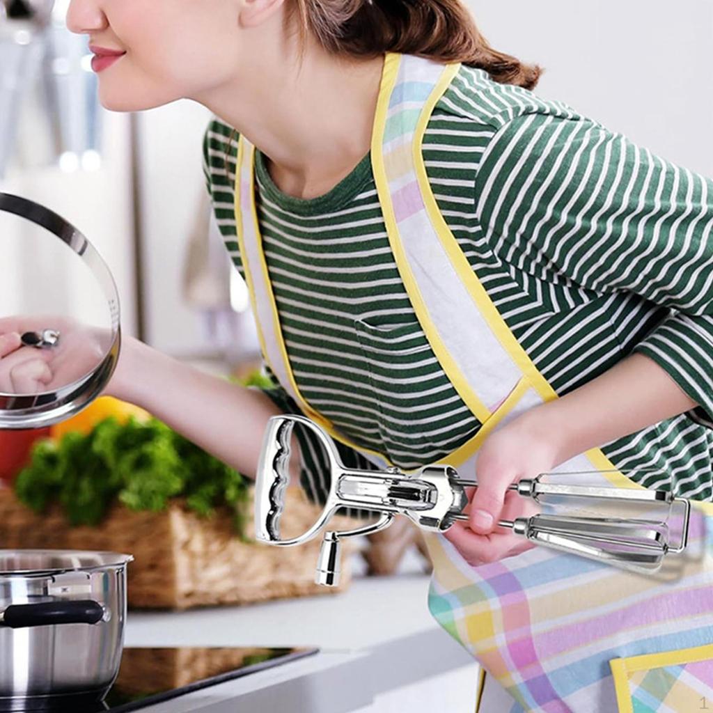 Hand Crank Egg Beater Kitchen Tool Ergonomic Handle, Professional Practical, Durability Easy to Use,