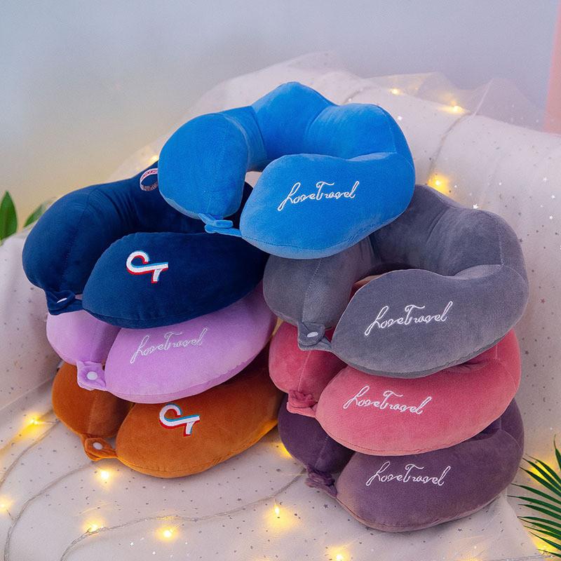 Cozy Plush U-shaped Neck Pillow With Pp Cotton Filling Perfect For Office Naps And Travel