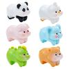 2 Pcs Cartoon Animal Figurine Cute Pig Panda Computer Monitor Decoration Duck Elephant Statues for Office