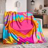1pc Heart Print Blanket Warm,Perfect for Camping And Travel, Making It a Great Gift for Any Season Yy250904169