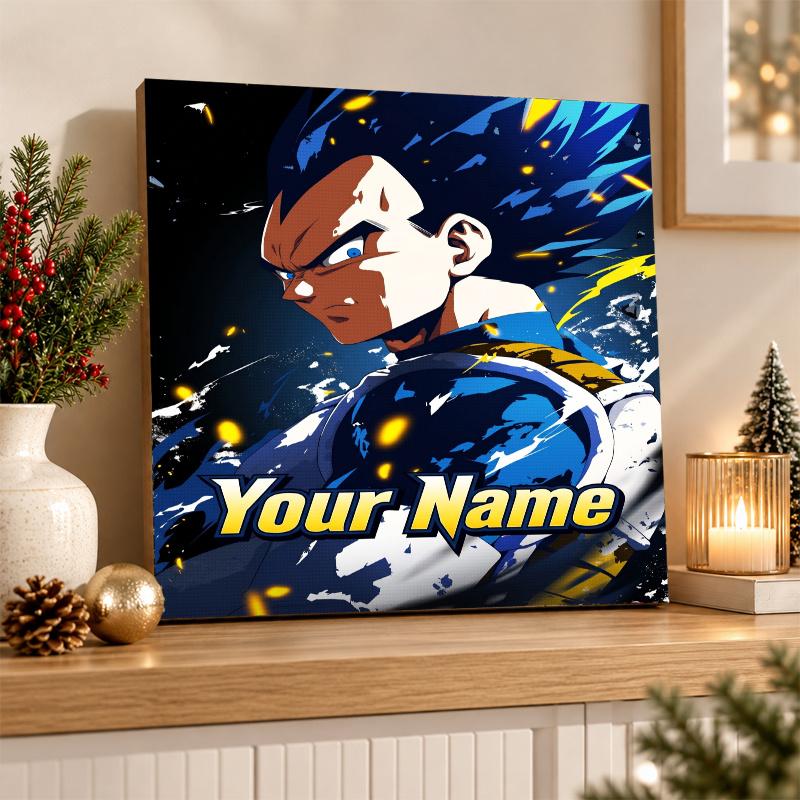 Dragon Ball Vegeta Custom Name Diamond Painting Personalized 5D Full Drill DIY Diamond Art Home Decor