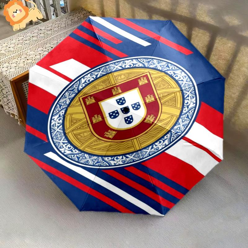 Royal Heraldry Regal Symbols Folding Umbrella Umbrella Durable Light Sun Umbrella Three Folds