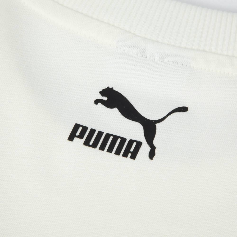 Puma Gradient Logo Print Short Sleeve T-Shirt Unisex Tops White 623147-65