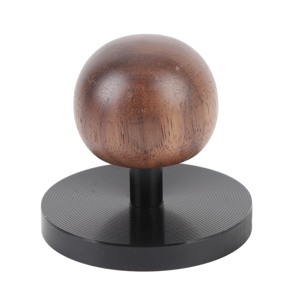 Spherical Wooden Handle Coffee Tamper Aluminum Alloy Coffee Tamping Tool  Coffee Making