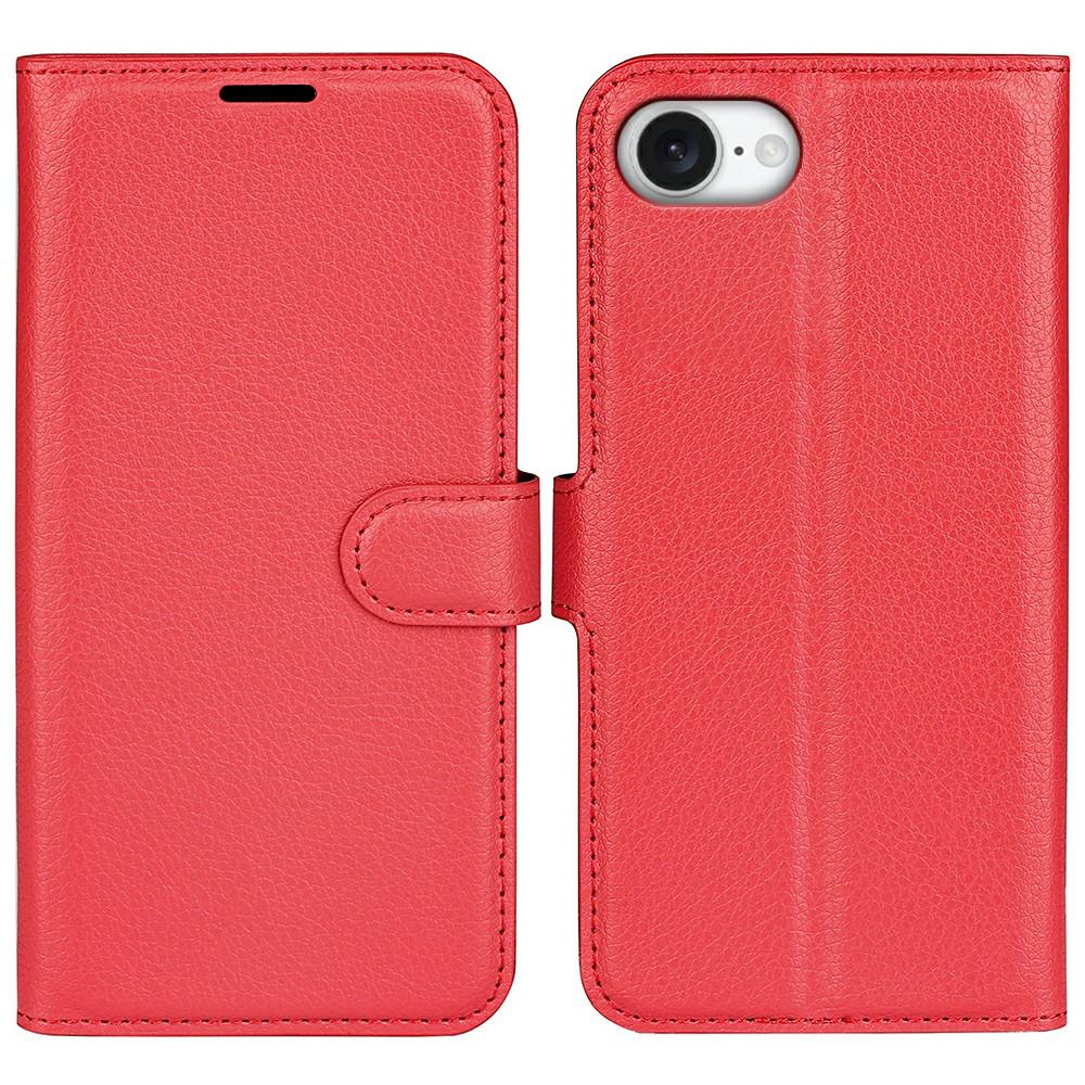For iPhone 16e Case Litchi Texture Shockproof Leather Wallet Phone Cover