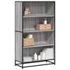 VidaXL Bookcase Sonoma Grey 80.5x35x139 Cm Engineered Wood, Bookshelf, Book Holder, Book Support, Cabinet 3300848