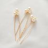 Women U-shaped Hairpin Pearl Barrette Clip Hairpins Leaf Bridal Hair Jewelry Accessories DIY Wedding Hairstyle Design Tools Gift