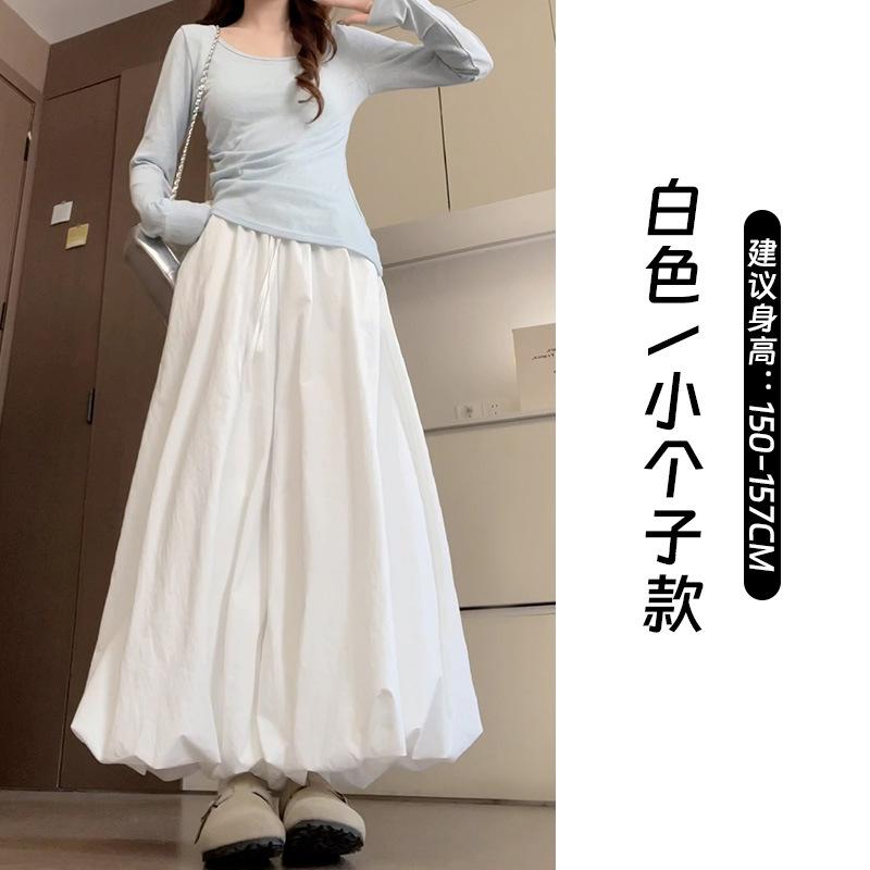 Women s High Waist Skirt Pants Floral Printed A-line Puffy Skirt Elegant Commuter Flared Bloomers Skirt Pants S