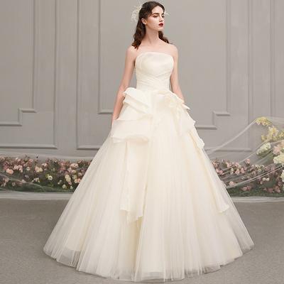 Leichtes Hochzeitskleid Neue Braut Super Fee Traum Douyin mit dem gleichen Stil Französische Sen-Serie Schlankes Kleid Kleiner Mann