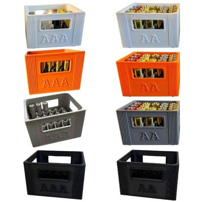 Scatola Porta Batterie Tipo Cassetta Birra Organizzatore Batterie Con Design Impilabile Contiene 20 Batterie 2A O 30 Batterie 3A Scatola