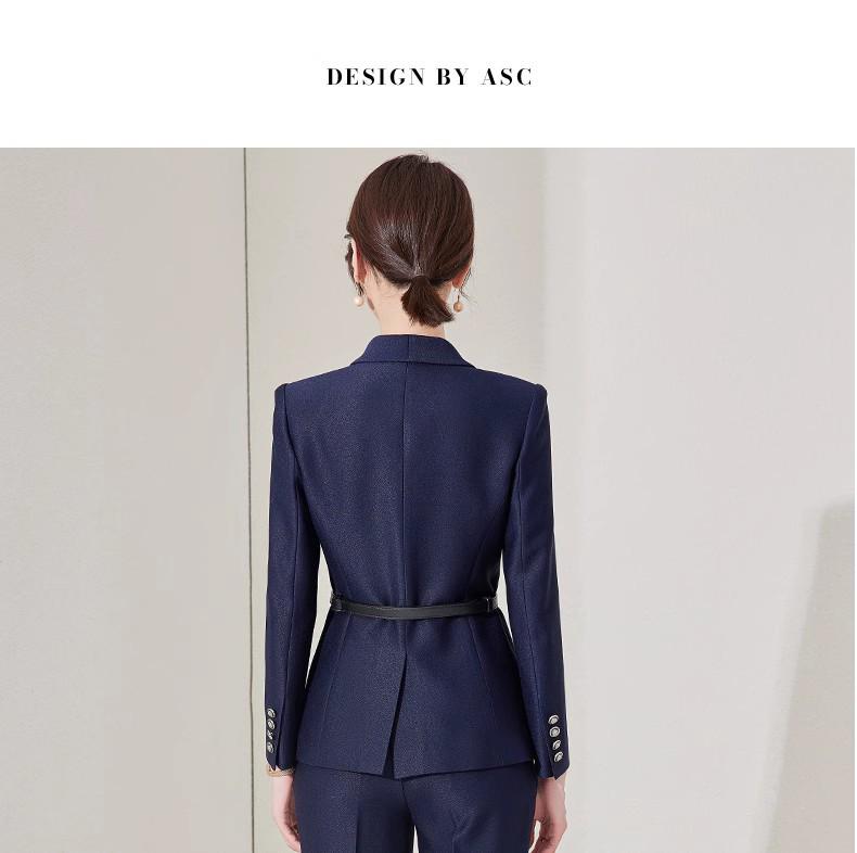 Aishangchen Navy Blue Professional Suit – Elegant Style for Hotel Reception & Sales Department