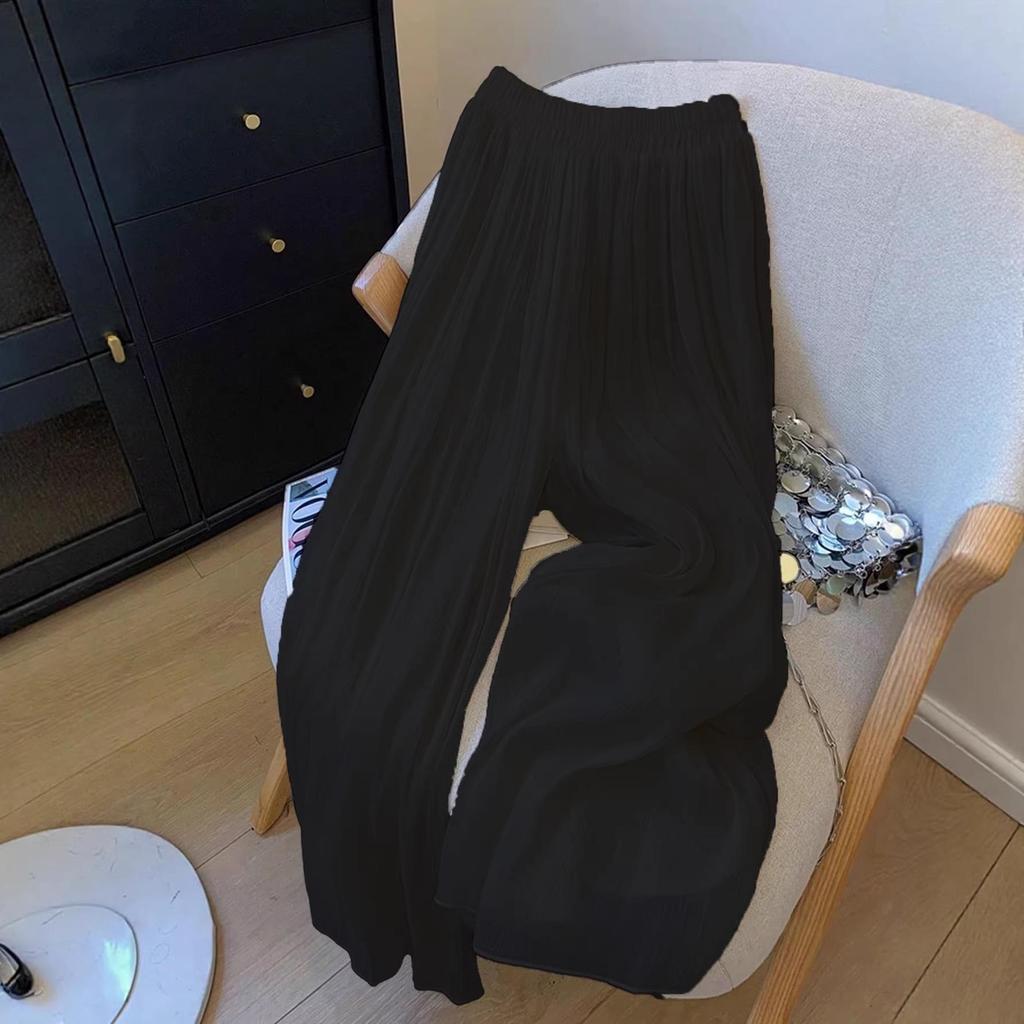 2026 Summer Women’s Mesh Wide-Leg High-Waist Casual Pants