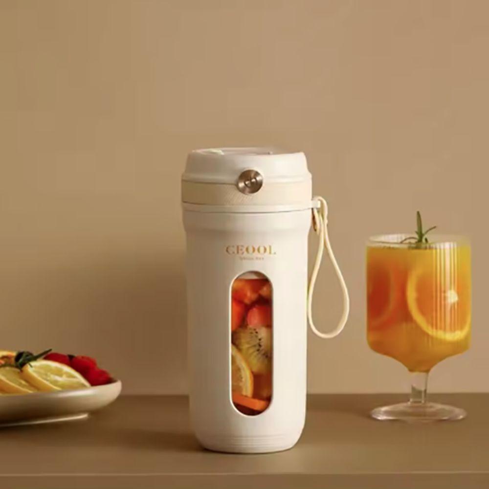 USB Rechargeable Electric Juicer Cup with Detachable Straw Ice Crusher Smoothie Maker Cup  Travel