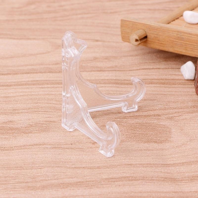 10Pcs/Pack Transparent 42mm Plastic Display Stand Easel Coin Medal Token Badge Holder Collection Shelf