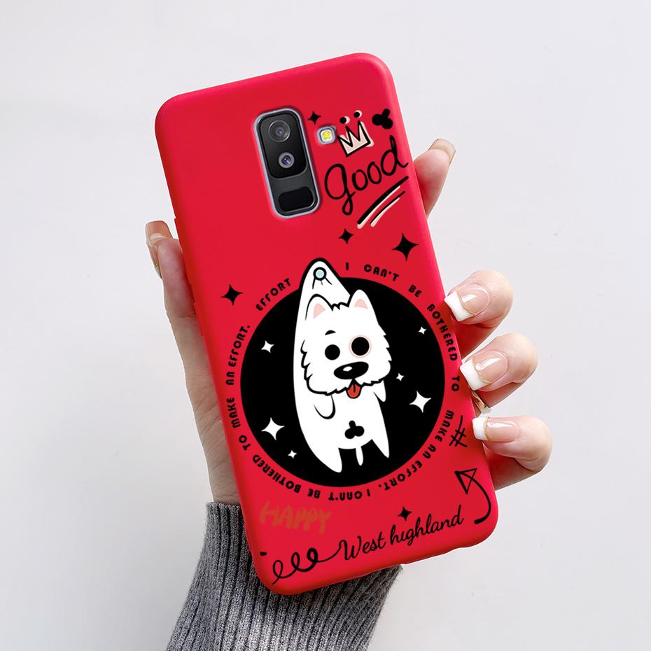 Painted Case For Samsung Galaxy A6 Plus Covers For Samsung A7 2018 A750 Cases For Samsung A9 2018 Cute Cartoon Protective Coques