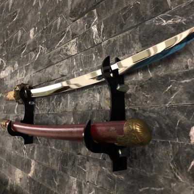 Wall Mounted Katana Hanger Holder Hangers Samurai Swords Storage Rack for Home Bedroom Living Room Decoration Display