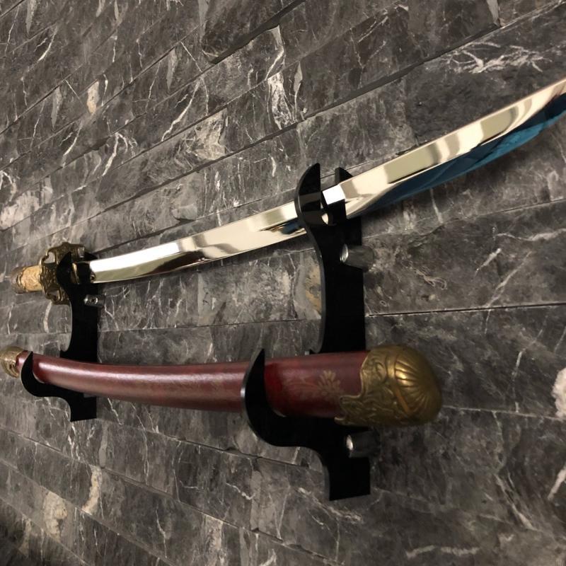 Wall Mounted Katana Hanger Holder Hangers Samurai Swords Storage Rack for Home Bedroom Living Room Decoration Display